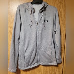 Under Armour Light Gray Full-Zip Hoodie